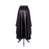 SiaLinda: Rock Gina II, aubergine, lila, Satin, Lilien Applikation, asymmetrisch, geschlitzt